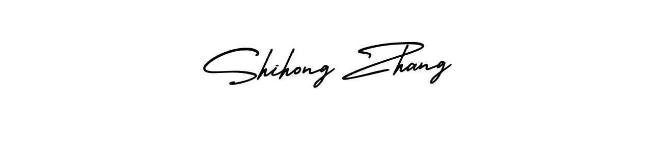 How to make Shihong Zhang signature? AmerikaSignatureDemo-Regular is a professional autograph style. Create handwritten signature for Shihong Zhang name. Shihong Zhang signature style 3 images and pictures png