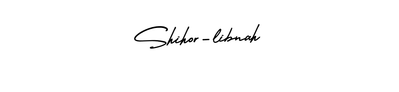 The best way (AmerikaSignatureDemo-Regular) to make a short signature is to pick only two or three words in your name. The name Shihor-libnah include a total of six letters. For converting this name. Shihor-libnah signature style 3 images and pictures png