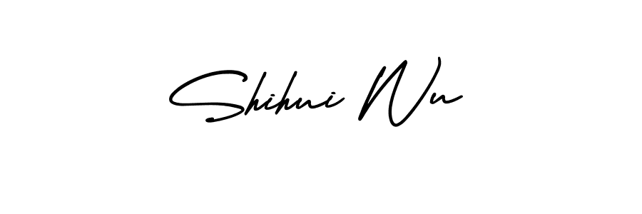 Similarly AmerikaSignatureDemo-Regular is the best handwritten signature design. Signature creator online .You can use it as an online autograph creator for name Shihui Wu. Shihui Wu signature style 3 images and pictures png