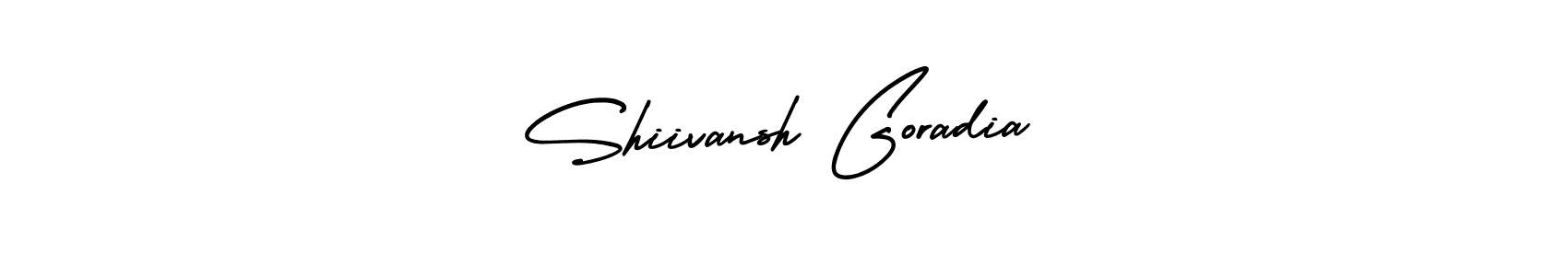 Shiivansh Goradia stylish signature style. Best Handwritten Sign (AmerikaSignatureDemo-Regular) for my name. Handwritten Signature Collection Ideas for my name Shiivansh Goradia. Shiivansh Goradia signature style 3 images and pictures png