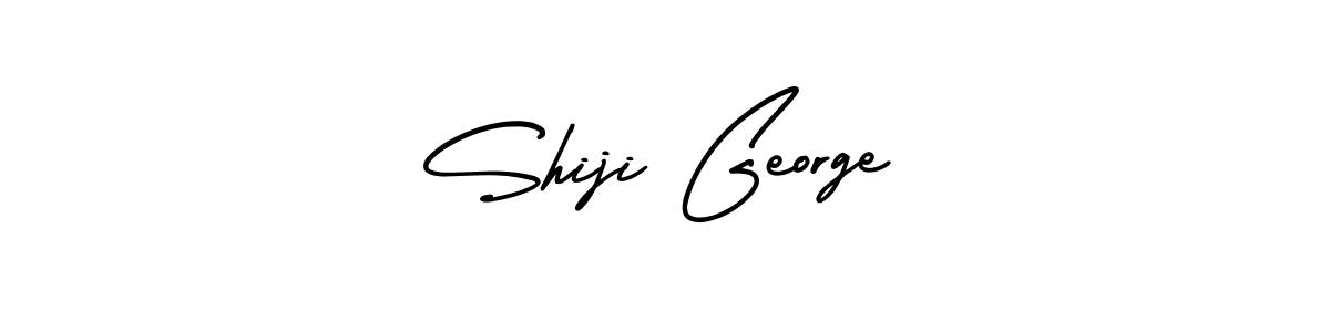 Shiji George stylish signature style. Best Handwritten Sign (AmerikaSignatureDemo-Regular) for my name. Handwritten Signature Collection Ideas for my name Shiji George. Shiji George signature style 3 images and pictures png
