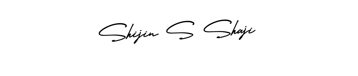 The best way (AmerikaSignatureDemo-Regular) to make a short signature is to pick only two or three words in your name. The name Shijin S Shaji include a total of six letters. For converting this name. Shijin S Shaji signature style 3 images and pictures png