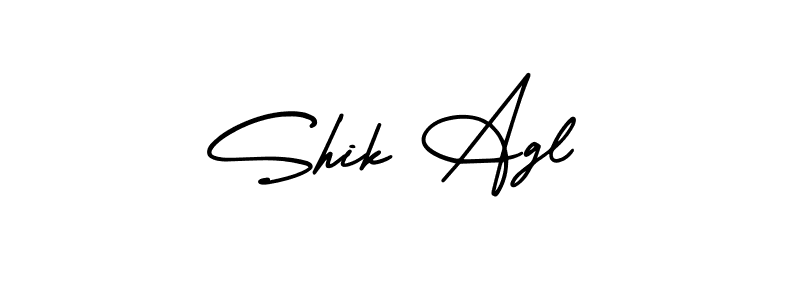 Use a signature maker to create a handwritten signature online. With this signature software, you can design (AmerikaSignatureDemo-Regular) your own signature for name Shik Agl. Shik Agl signature style 3 images and pictures png