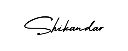 The best way (AmerikaSignatureDemo-Regular) to make a short signature is to pick only two or three words in your name. For converting this name Shikandar. Shikandar signature style 3 images and pictures png