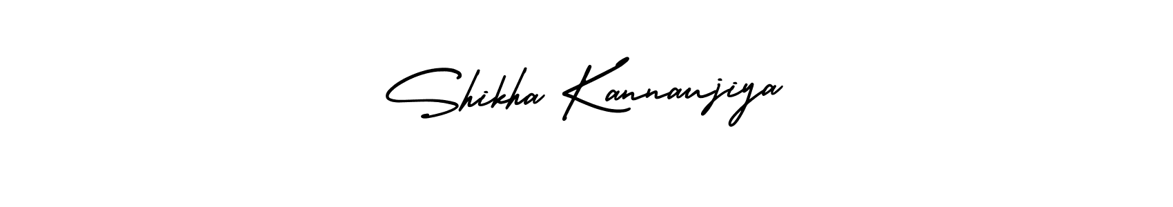 Shikha Kannaujiya stylish signature style. Best Handwritten Sign (AmerikaSignatureDemo-Regular) for my name. Handwritten Signature Collection Ideas for my name Shikha Kannaujiya. Shikha Kannaujiya signature style 3 images and pictures png