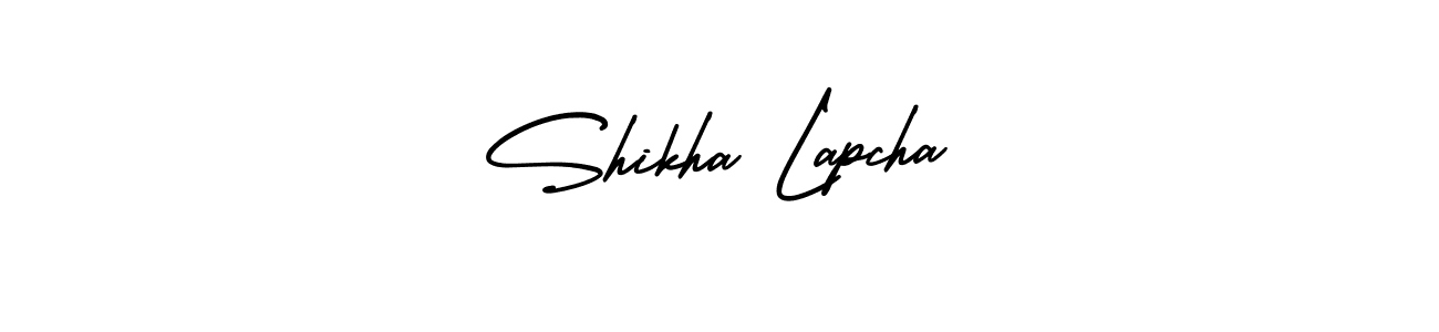 Shikha Lapcha stylish signature style. Best Handwritten Sign (AmerikaSignatureDemo-Regular) for my name. Handwritten Signature Collection Ideas for my name Shikha Lapcha. Shikha Lapcha signature style 3 images and pictures png