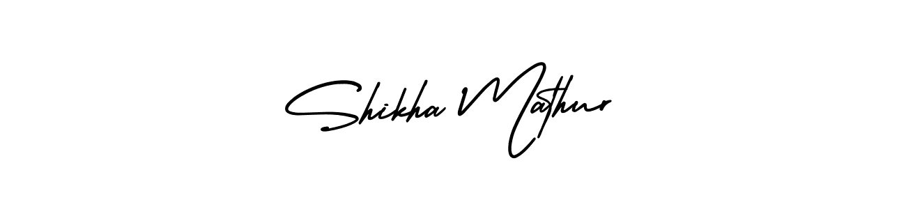 Create a beautiful signature design for name Shikha Mathur. With this signature (AmerikaSignatureDemo-Regular) fonts, you can make a handwritten signature for free. Shikha Mathur signature style 3 images and pictures png