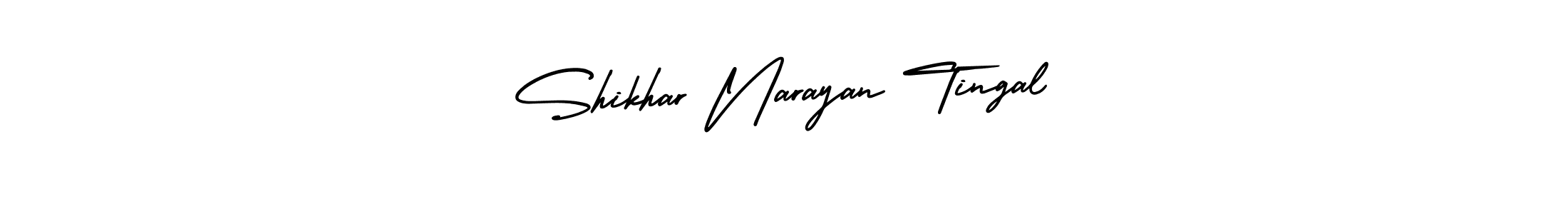 Make a beautiful signature design for name Shikhar Narayan Tingal. With this signature (AmerikaSignatureDemo-Regular) style, you can create a handwritten signature for free. Shikhar Narayan Tingal signature style 3 images and pictures png