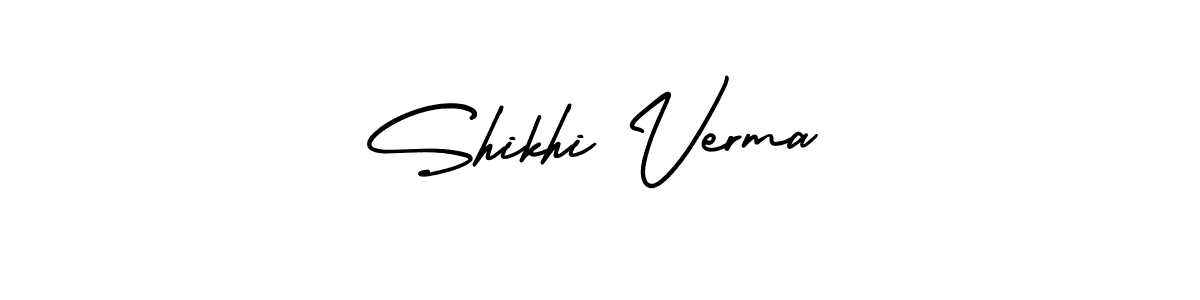 AmerikaSignatureDemo-Regular is a professional signature style that is perfect for those who want to add a touch of class to their signature. It is also a great choice for those who want to make their signature more unique. Get Shikhi Verma name to fancy signature for free. Shikhi Verma signature style 3 images and pictures png