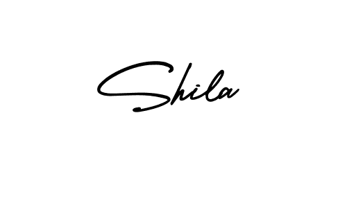 Shila stylish signature style. Best Handwritten Sign (AmerikaSignatureDemo-Regular) for my name. Handwritten Signature Collection Ideas for my name Shila. Shila signature style 3 images and pictures png