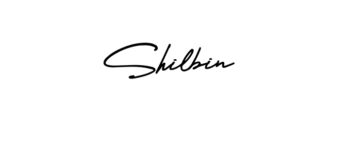 Use a signature maker to create a handwritten signature online. With this signature software, you can design (AmerikaSignatureDemo-Regular) your own signature for name Shilbin. Shilbin signature style 3 images and pictures png