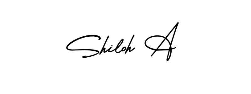 Similarly AmerikaSignatureDemo-Regular is the best handwritten signature design. Signature creator online .You can use it as an online autograph creator for name Shiloh A. Shiloh A signature style 3 images and pictures png