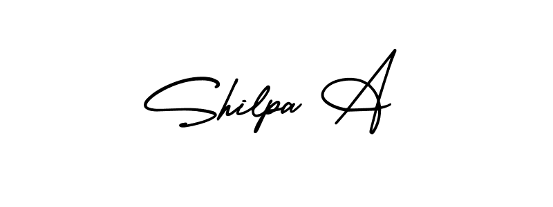 Make a beautiful signature design for name Shilpa A. With this signature (AmerikaSignatureDemo-Regular) style, you can create a handwritten signature for free. Shilpa A signature style 3 images and pictures png