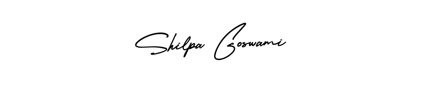 How to Draw Shilpa Goswami signature style? AmerikaSignatureDemo-Regular is a latest design signature styles for name Shilpa Goswami. Shilpa Goswami signature style 3 images and pictures png