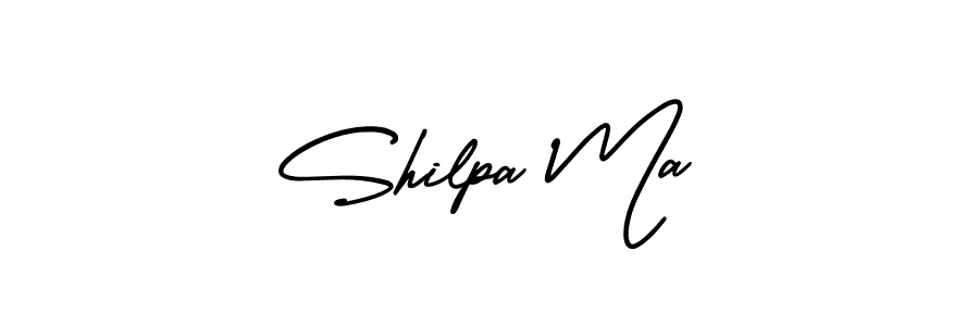 How to make Shilpa Ma signature? AmerikaSignatureDemo-Regular is a professional autograph style. Create handwritten signature for Shilpa Ma name. Shilpa Ma signature style 3 images and pictures png