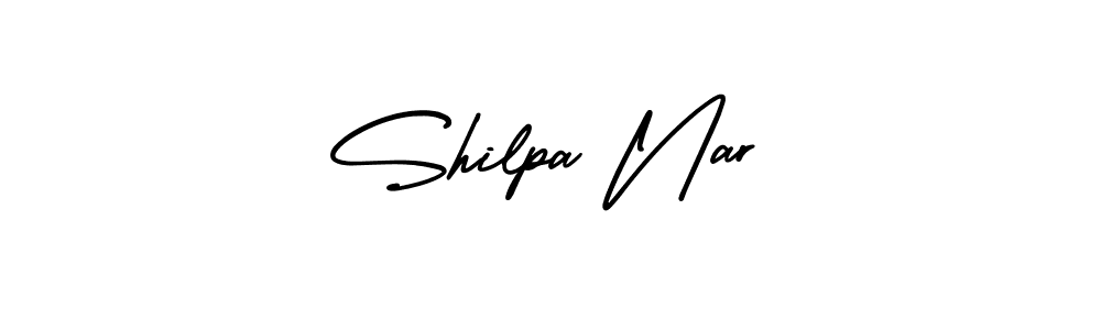 Shilpa Nar stylish signature style. Best Handwritten Sign (AmerikaSignatureDemo-Regular) for my name. Handwritten Signature Collection Ideas for my name Shilpa Nar. Shilpa Nar signature style 3 images and pictures png