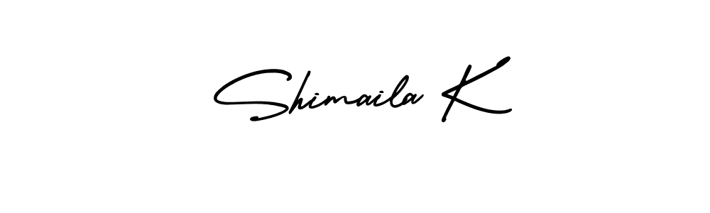 How to make Shimaila K signature? AmerikaSignatureDemo-Regular is a professional autograph style. Create handwritten signature for Shimaila K name. Shimaila K signature style 3 images and pictures png