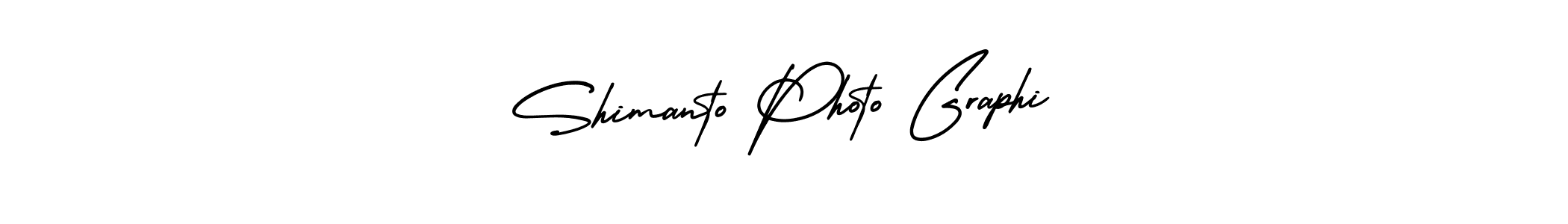 You should practise on your own different ways (AmerikaSignatureDemo-Regular) to write your name (Shimanto Photo Graphi) in signature. don't let someone else do it for you. Shimanto Photo Graphi signature style 3 images and pictures png