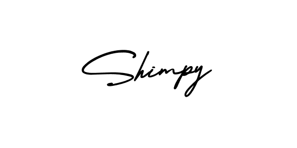 How to make Shimpy name signature. Use AmerikaSignatureDemo-Regular style for creating short signs online. This is the latest handwritten sign. Shimpy signature style 3 images and pictures png