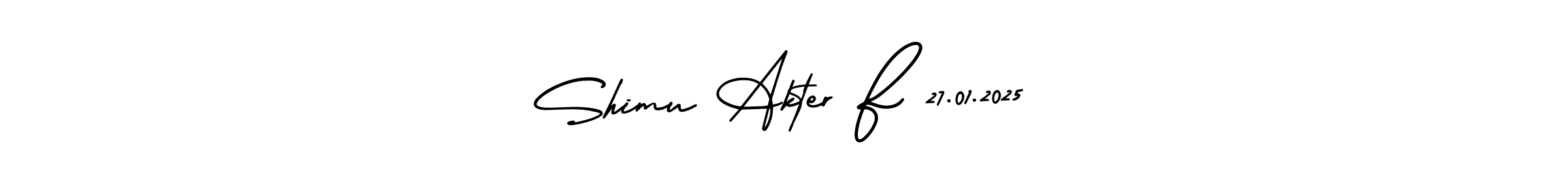 It looks lik you need a new signature style for name Shimu Akter F 27.01.2025. Design unique handwritten (AmerikaSignatureDemo-Regular) signature with our free signature maker in just a few clicks. Shimu Akter F 27.01.2025 signature style 3 images and pictures png