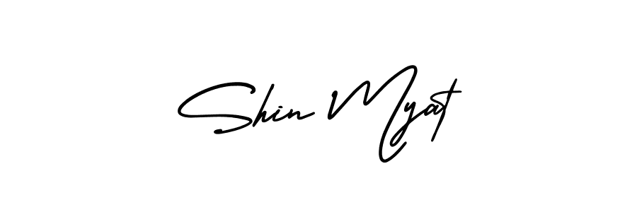 How to Draw Shin Myat signature style? AmerikaSignatureDemo-Regular is a latest design signature styles for name Shin Myat. Shin Myat signature style 3 images and pictures png