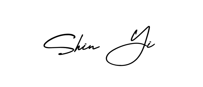 How to make Shin Yi name signature. Use AmerikaSignatureDemo-Regular style for creating short signs online. This is the latest handwritten sign. Shin Yi signature style 3 images and pictures png