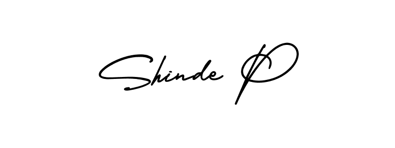 Make a beautiful signature design for name Shinde P. With this signature (AmerikaSignatureDemo-Regular) style, you can create a handwritten signature for free. Shinde P signature style 3 images and pictures png