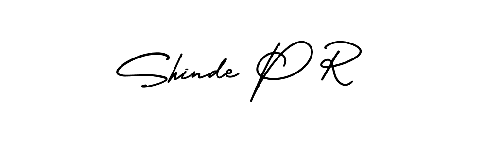 Design your own signature with our free online signature maker. With this signature software, you can create a handwritten (AmerikaSignatureDemo-Regular) signature for name Shinde P R. Shinde P R signature style 3 images and pictures png