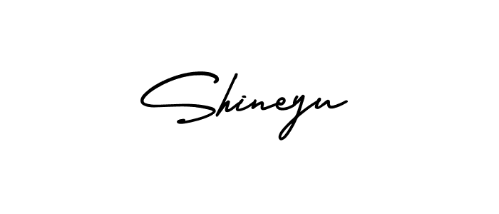 The best way (AmerikaSignatureDemo-Regular) to make a short signature is to pick only two or three words in your name. The name Shineyu include a total of six letters. For converting this name. Shineyu signature style 3 images and pictures png