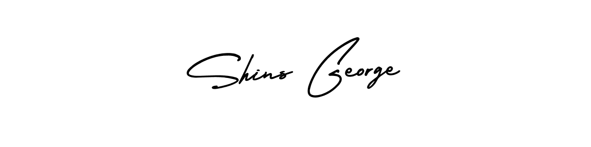 Shins George stylish signature style. Best Handwritten Sign (AmerikaSignatureDemo-Regular) for my name. Handwritten Signature Collection Ideas for my name Shins George. Shins George signature style 3 images and pictures png