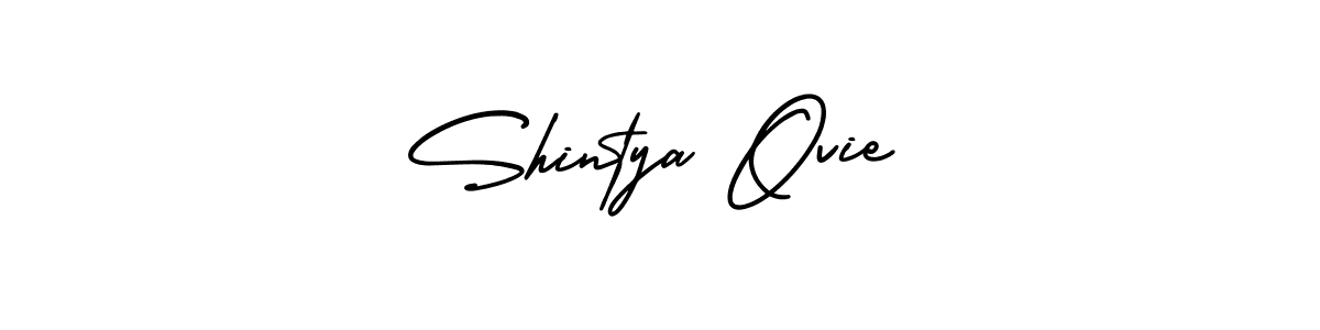 Make a beautiful signature design for name Shintya Ovie. With this signature (AmerikaSignatureDemo-Regular) style, you can create a handwritten signature for free. Shintya Ovie signature style 3 images and pictures png