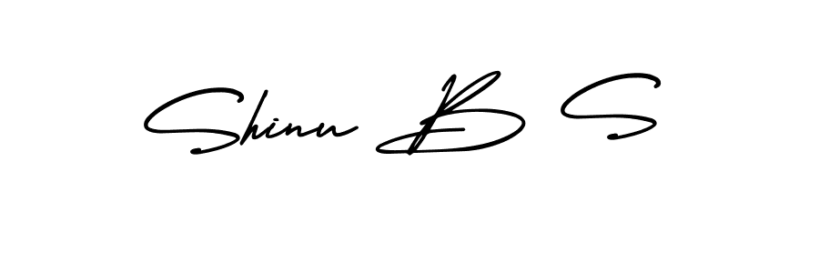 Create a beautiful signature design for name Shinu B S. With this signature (AmerikaSignatureDemo-Regular) fonts, you can make a handwritten signature for free. Shinu B S signature style 3 images and pictures png