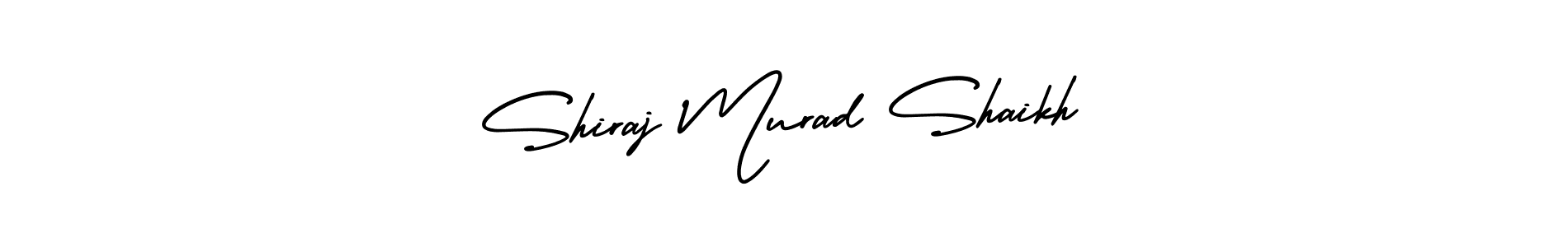 The best way (AmerikaSignatureDemo-Regular) to make a short signature is to pick only two or three words in your name. The name Shiraj Murad Shaikh include a total of six letters. For converting this name. Shiraj Murad Shaikh signature style 3 images and pictures png