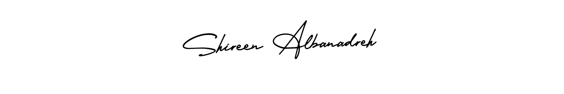 It looks lik you need a new signature style for name Shireen Albanadreh. Design unique handwritten (AmerikaSignatureDemo-Regular) signature with our free signature maker in just a few clicks. Shireen Albanadreh signature style 3 images and pictures png