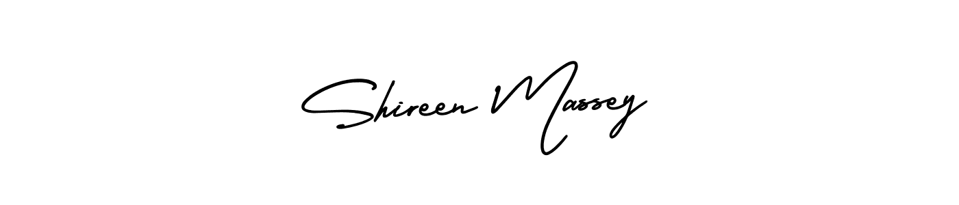 Use a signature maker to create a handwritten signature online. With this signature software, you can design (AmerikaSignatureDemo-Regular) your own signature for name Shireen Massey. Shireen Massey signature style 3 images and pictures png