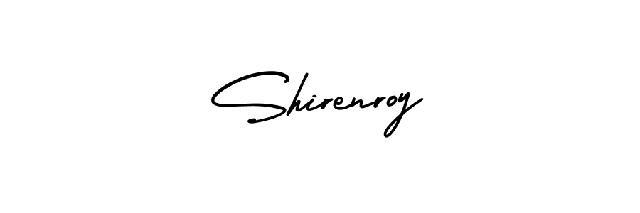How to Draw Shirenroy signature style? AmerikaSignatureDemo-Regular is a latest design signature styles for name Shirenroy. Shirenroy signature style 3 images and pictures png