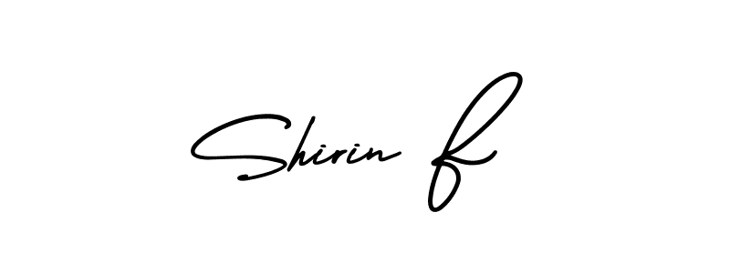 Design your own signature with our free online signature maker. With this signature software, you can create a handwritten (AmerikaSignatureDemo-Regular) signature for name Shirin F. Shirin F signature style 3 images and pictures png