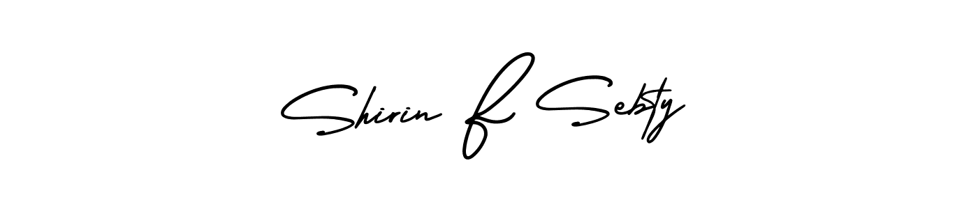 Similarly AmerikaSignatureDemo-Regular is the best handwritten signature design. Signature creator online .You can use it as an online autograph creator for name Shirin F Sebty. Shirin F Sebty signature style 3 images and pictures png