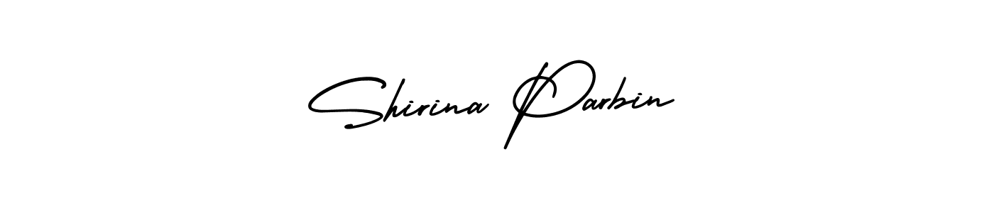How to make Shirina Parbin signature? AmerikaSignatureDemo-Regular is a professional autograph style. Create handwritten signature for Shirina Parbin name. Shirina Parbin signature style 3 images and pictures png