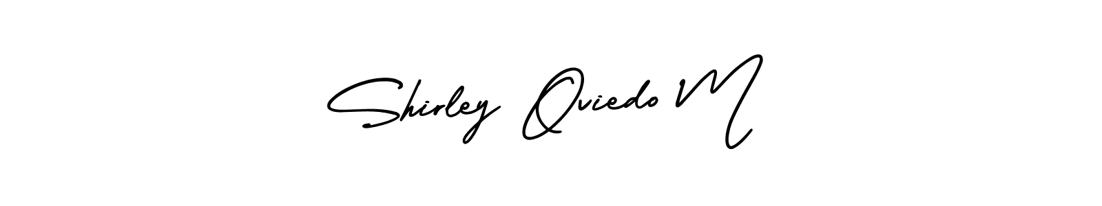 Use a signature maker to create a handwritten signature online. With this signature software, you can design (AmerikaSignatureDemo-Regular) your own signature for name Shirley Oviedo M. Shirley Oviedo M signature style 3 images and pictures png