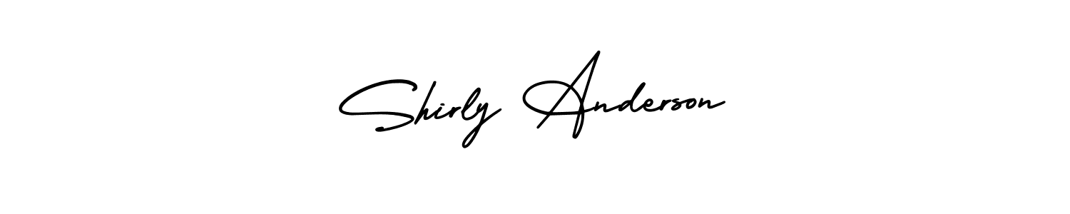 Shirly Anderson stylish signature style. Best Handwritten Sign (AmerikaSignatureDemo-Regular) for my name. Handwritten Signature Collection Ideas for my name Shirly Anderson. Shirly Anderson signature style 3 images and pictures png