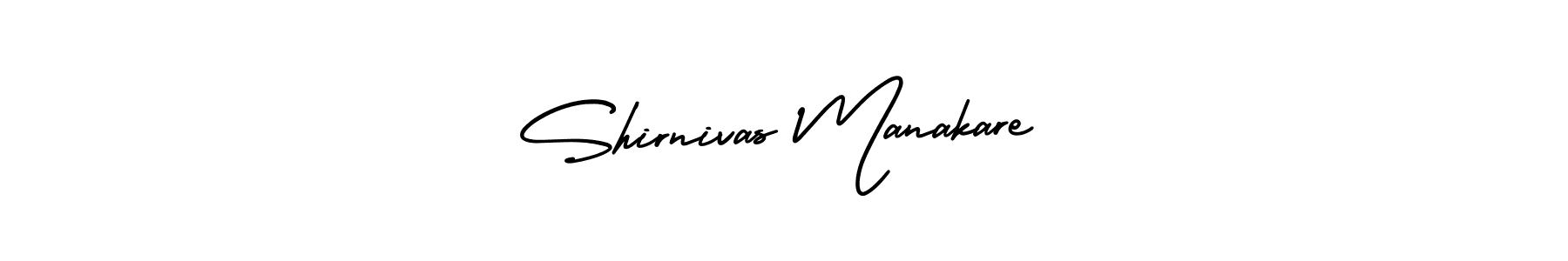 How to make Shirnivas Manakare name signature. Use AmerikaSignatureDemo-Regular style for creating short signs online. This is the latest handwritten sign. Shirnivas Manakare signature style 3 images and pictures png