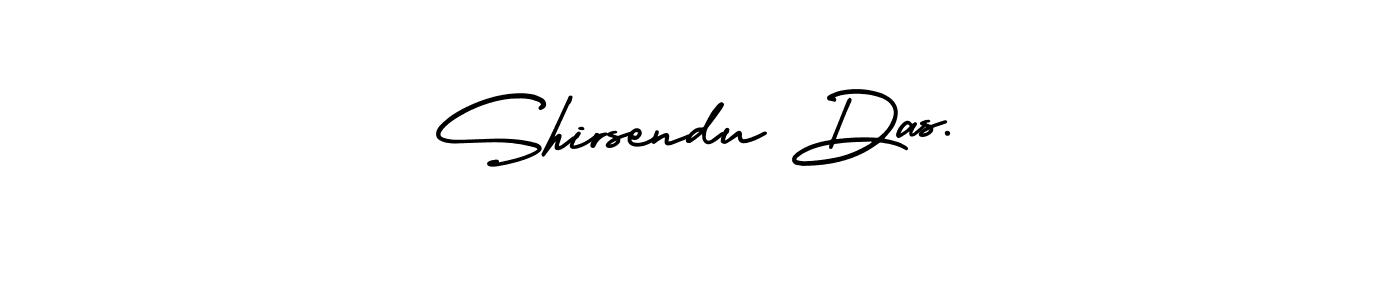 The best way (AmerikaSignatureDemo-Regular) to make a short signature is to pick only two or three words in your name. The name Shirsendu Das. include a total of six letters. For converting this name. Shirsendu Das. signature style 3 images and pictures png