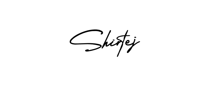 How to make Shirtej name signature. Use AmerikaSignatureDemo-Regular style for creating short signs online. This is the latest handwritten sign. Shirtej signature style 3 images and pictures png