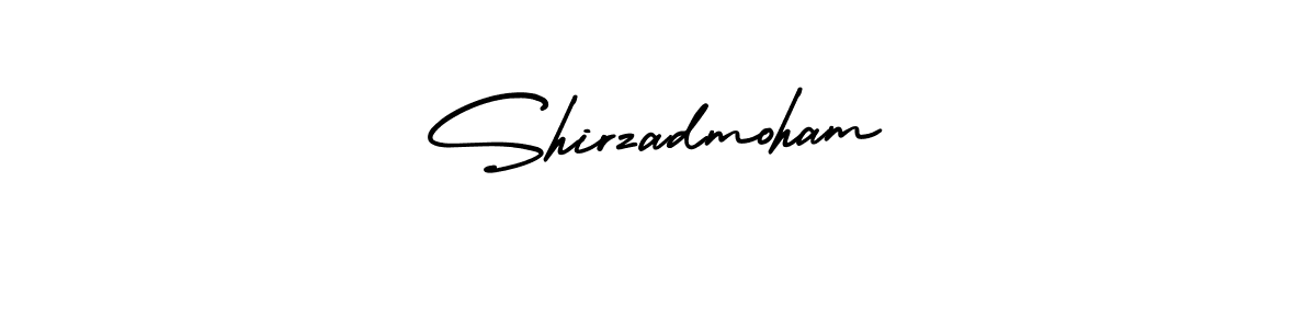 This is the best signature style for the Shirzadmoham name. Also you like these signature font (AmerikaSignatureDemo-Regular). Mix name signature. Shirzadmoham signature style 3 images and pictures png