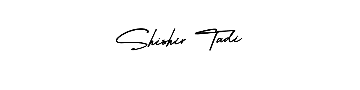 Use a signature maker to create a handwritten signature online. With this signature software, you can design (AmerikaSignatureDemo-Regular) your own signature for name Shishir Tadi. Shishir Tadi signature style 3 images and pictures png