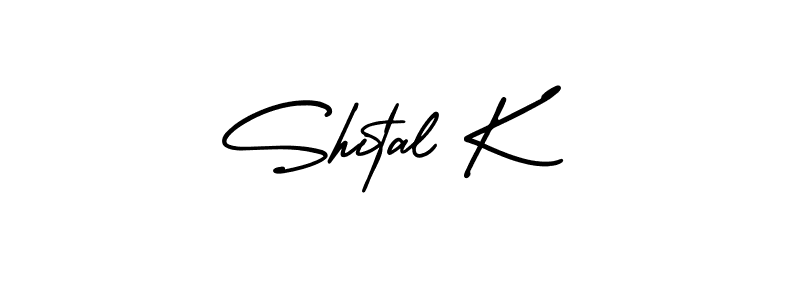 Make a beautiful signature design for name Shital K. With this signature (AmerikaSignatureDemo-Regular) style, you can create a handwritten signature for free. Shital K signature style 3 images and pictures png