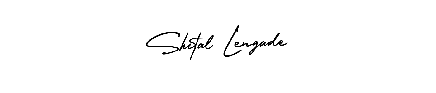 How to Draw Shital Lengade signature style? AmerikaSignatureDemo-Regular is a latest design signature styles for name Shital Lengade. Shital Lengade signature style 3 images and pictures png
