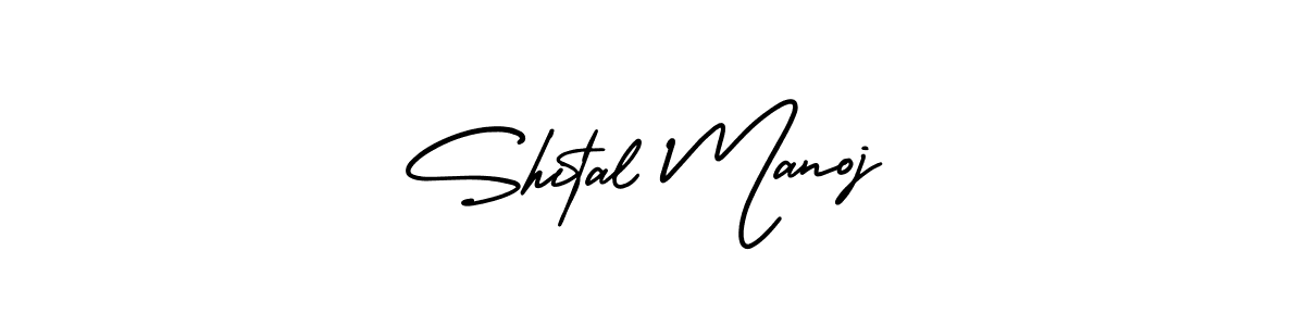 How to make Shital Manoj name signature. Use AmerikaSignatureDemo-Regular style for creating short signs online. This is the latest handwritten sign. Shital Manoj signature style 3 images and pictures png