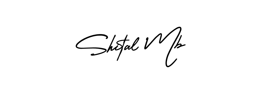 Shital Mb stylish signature style. Best Handwritten Sign (AmerikaSignatureDemo-Regular) for my name. Handwritten Signature Collection Ideas for my name Shital Mb. Shital Mb signature style 3 images and pictures png